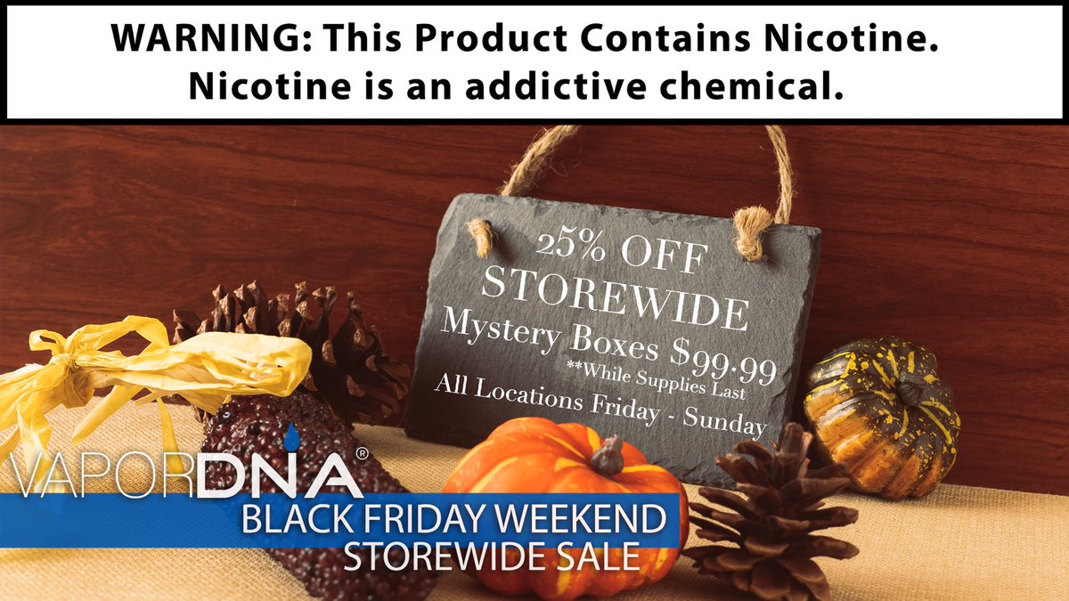 vapordna's tweet photo. Black Friday!!!
~~~
Come on by today through Sunday and save with our In-Store Exclusive Black Friday Sale

#VaporDNA #ProjectSubOhm #VapePorn #Calivapers #SocalVapers #vapeFriends #Ecigs #Ecigarettes #VapeShop #BlackFriday https://t.co/C3N7YTJwp6