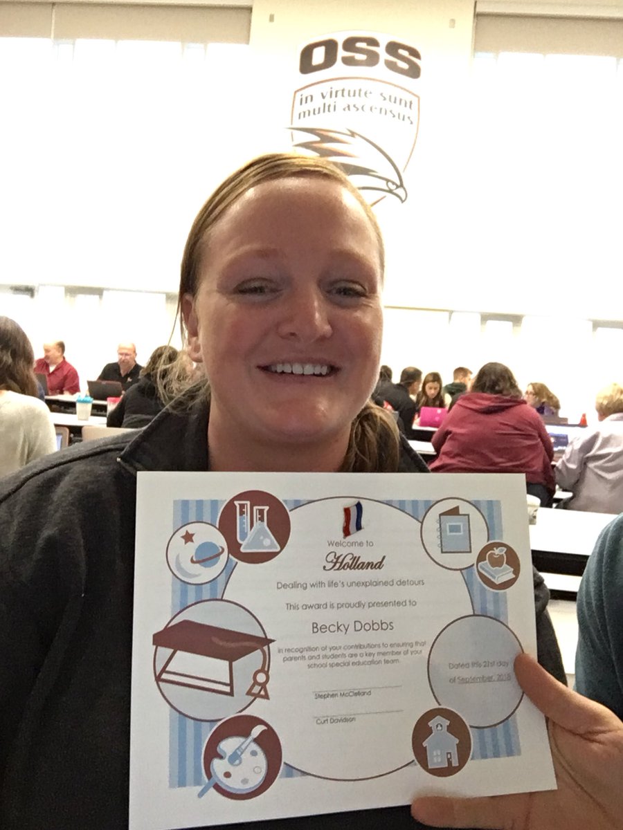 OSS Holland Award recipient, Rebecca Dobbs! Congrats, Becky! <a href="/SCDSB_ABA/">SCDSB ABA</a> @j_marshall222 <a href="/OSSAnnouncement/">OSS Announcements</a> #welcometoholland