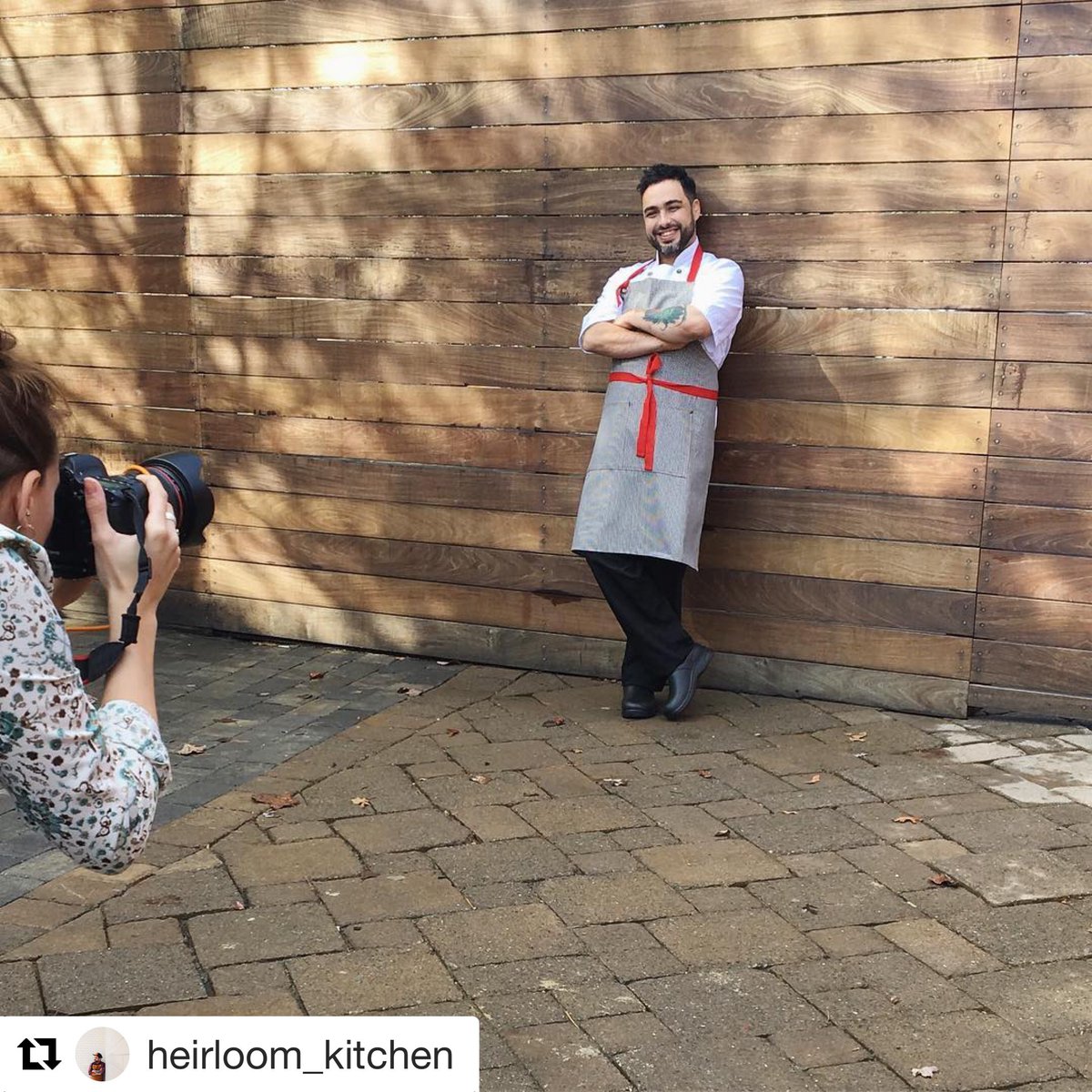 Happy Chef Uniforms (@happychef) on Twitter photo Chef <a href="/vianadave/">david viana</a> definitely looks like he is enjoying this photo shoot. The urban style of the Adjustable Grommet Bib Apron looks great on you chef @heirloom_kitchen
.
.
#myhappychef #apron #photoshoot #urbanstyle #cheflife Chef <a href="/vianadave/">david viana</a> definitely looks like he is enjoying this photo shoot. The urban style of the Adjustable Grommet Bib Apron looks great on you chef @heirloom_kitchen
.
.
#myhappychef #apron #photoshoot #urbanstyle #cheflife
