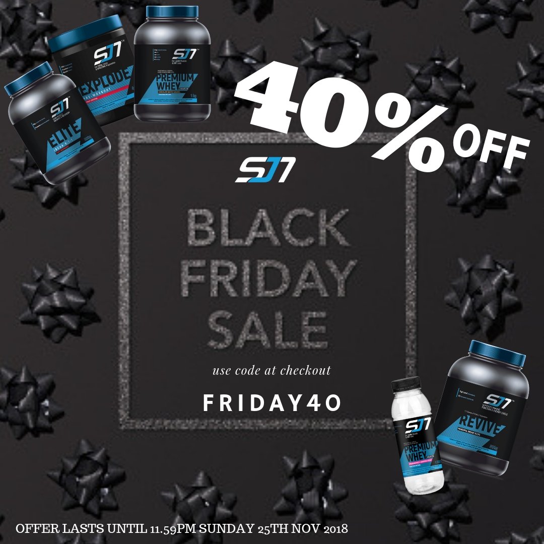 SJ7Protein's tweet photo. 💥💥💥💥💥💥💥💥💥💥💥
 IT'S FINALLY HERE!!! HELLLOOO BLACK FRIDAY! 
WE'RE GIVING YOU ALL 40% OFF ALL PRODUCTS - ALL WEEKEND! 
USE THE CODE 'FRIDAY40' AT THE CHECKOUT FOR 40% OFF ALL OF YOUR ORDERS! 
GET SHOPPING NOW! 💪💪 GO ON... GET CLICKING....✔😁

https://t.co/NNEhBtzzDZ https://t.co/yEgeAFHAm6
