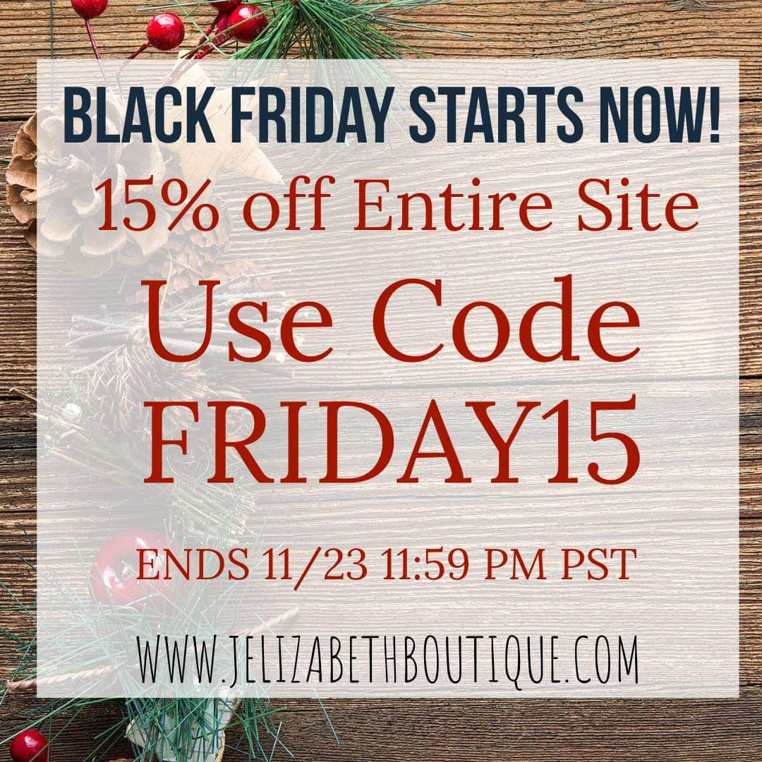 Black Friday Deals 
jelizabethboutique.com/scottvalley 
#BlackFriday2018 #Scottvalleyboutique #Christmasgifts #Boutique #supportsmallbusiness #Bossmom #boymom #momswhohustle #boutiqueboss