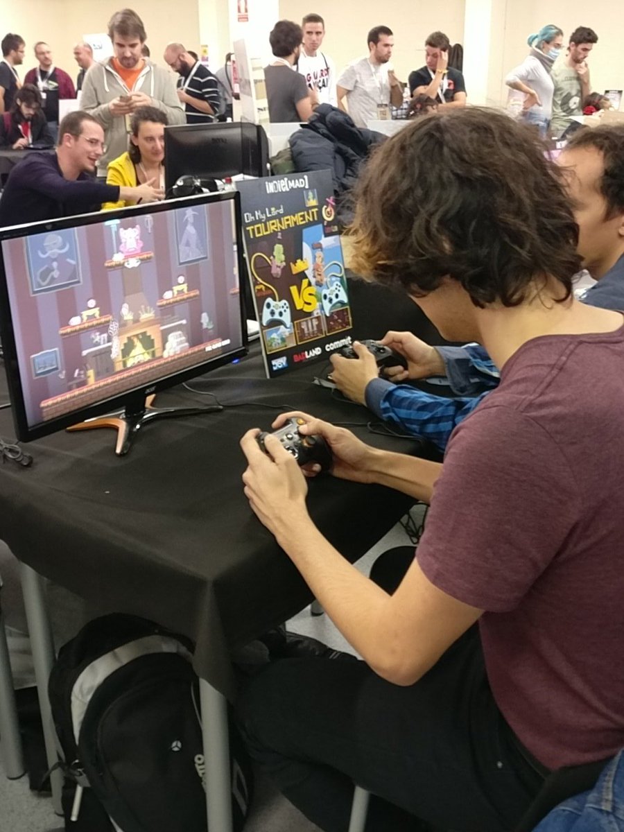 Ya estamos en @IndieMAD2018 y nuestros primeros aspirantes ya están compitiendo en el TORNEO #enalteciendoLOINDIE #OhMyLordTOURNAMENT