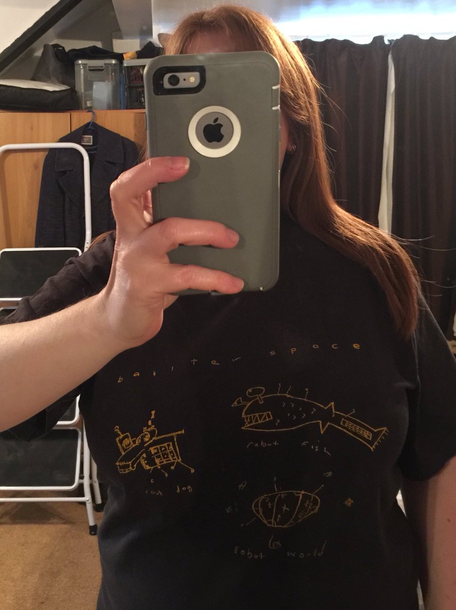discodejenerate's tweet photo. The only one I kept of numerous band t-shirts I owned in the 90s 😃 My prized #bailterspace shirt!
#TShirtDay #bbc6music @BBC6Music @bailterspace #robotworld https://t.co/p0kCYKtZ8i