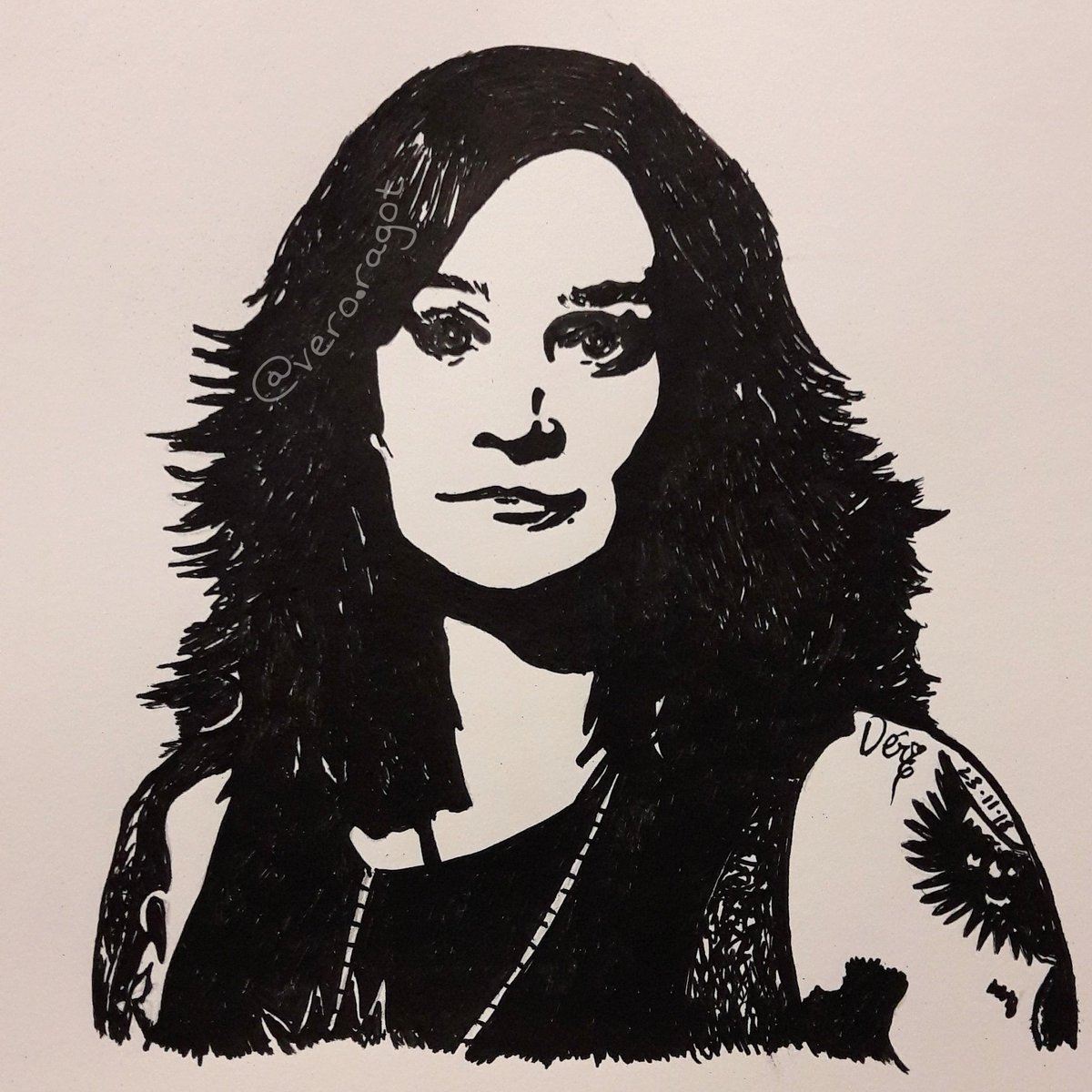 My 1st drawing of <a href="/nicdasilva/">Nicole da Silva</a> 😊 with a paint marker.
#nicoledasilva #frankydoyle #wentworth #wentworthprison #drawing #paintmarker #fanart #posca