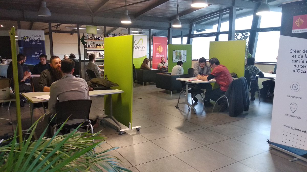 codincamp's tweet image. Le Stage Dating bat son plein à POLeN. Les pros du numérique en #Lozere ont répondu à l'appel ! Merci à tous