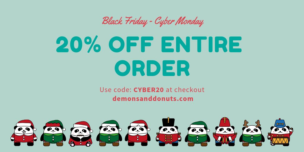 Black Friday Sale is Live! 20% Off your ENTIRE order!! Use Code: Cyber20 at checkout at demonsanddonuts.com
  #WynonnaEarp #Earpers