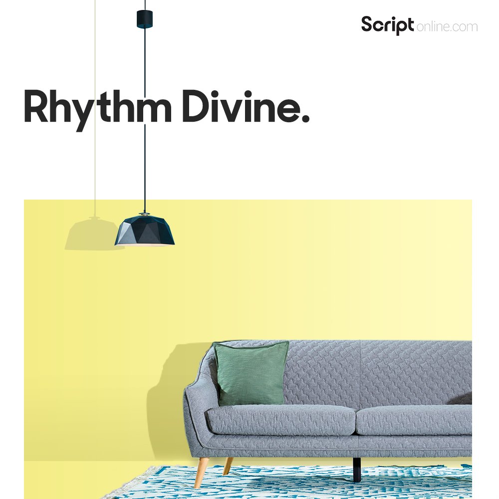 scriptonlineind's tweet image. With its special 3D woven fabric, the Rhythm Sofa has a toughness and a unique, patterned look. 

Visit our stores in Kirti Nagar, New Delhi and Indiranagar, Bengaluru to discover more from our range of furniture. #ScriptYourSpace