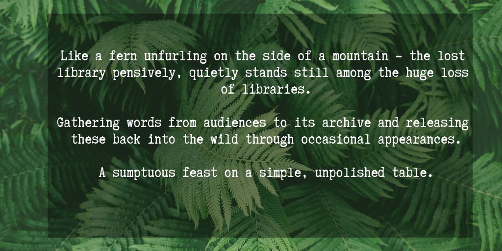 wynnepaton's tweet photo. So looking forward to holding The Lost Library word & seed collecting workshop in #Wrexham tomorrow! *Sat 24 Nov 2-4pm @TyPawb *
In the text in the photo I'm trying and convey in words what the project feels like.
#wrexhamopen #lostlibrarylive @AndersPleass #artevent #words https://t.co/QgoxDOrljU