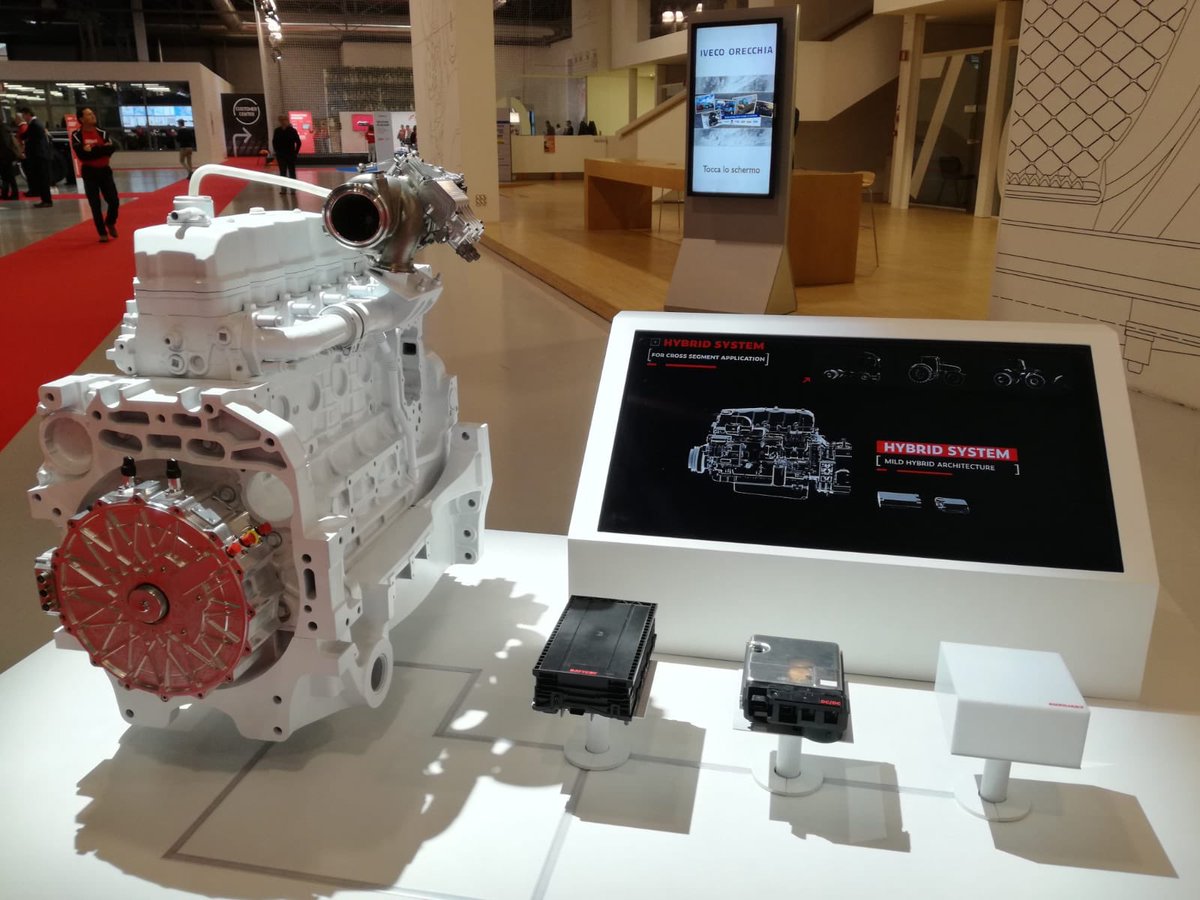 FPTIndustrial's tweet photo. #FPTindustrial Hybrid System: a Mild Hybrid architecture for energy recovery and engine productivity.  #TechDay2018 @wireditalia https://t.co/FmodZFZvUc