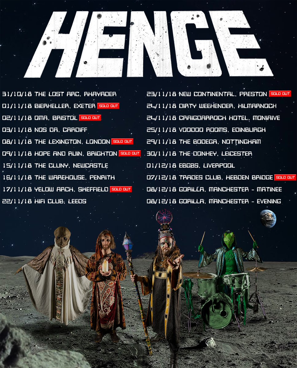 HUMANS! 
Your appetite for #cosmicdross is very encouraging... our gathering tonight in PRESTON has now SOLD OUT... 
We have reached the halfway point of the first #hengeuktour... the experiment continues...

Event Info: facebook.com/pg/Hengemusic/…