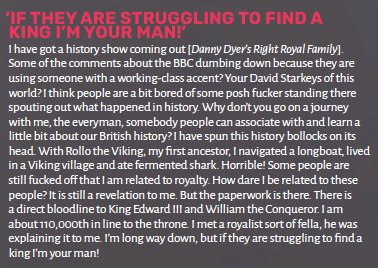 adey70's tweet photo. I had a brilliant chat with @MrDDyer last week. You can read it in this week's @BigIssue. Our vendors will be out in all weathers this weekend, so please do buy a copy if you can. Here are a few highlights: Danny Dyer on Harold Pinter, Youth Clubs &amp; History… https://t.co/xX4jjoXAOz
