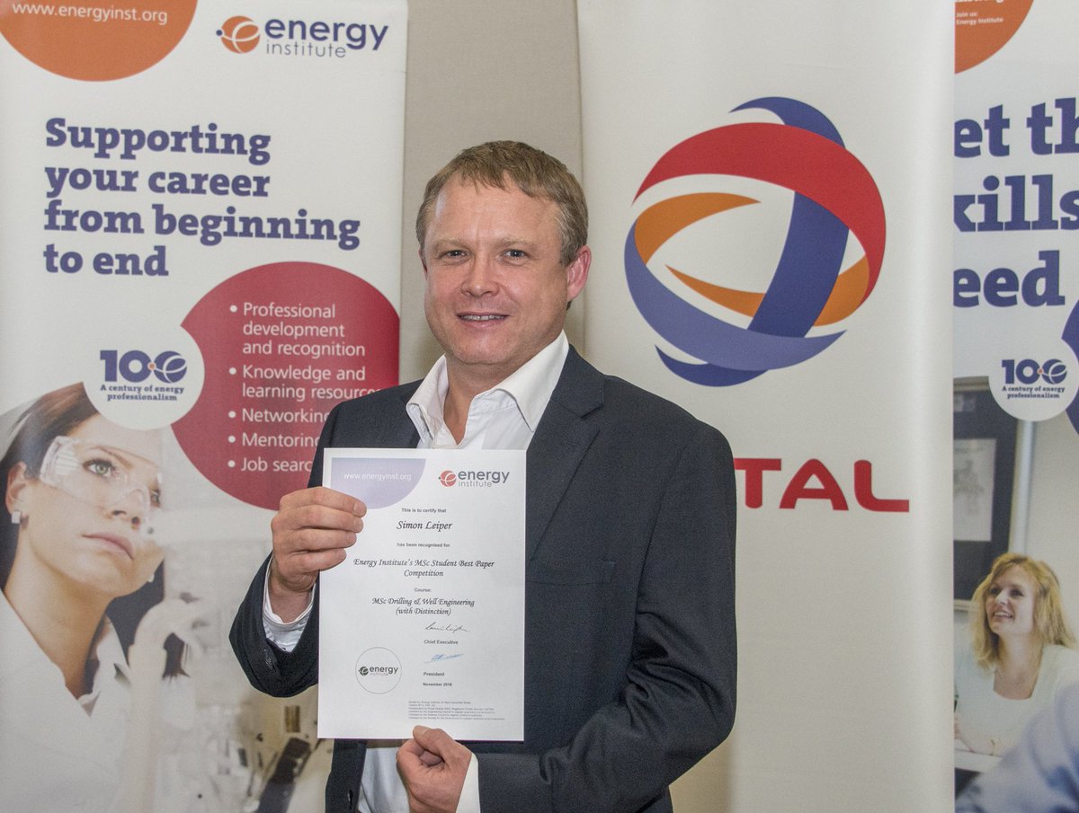 EIAberdeen's tweet image. The winner of the 2018 @EnergyInstitute MSc Student Best Paper Competition sponsored by @Total is Simon Leiper of @RobertGordonUni .   #EngineeringRecognition #STEM #PetroleumReview #RGU #ThisisEngineering #oilandgas #EngineerOnAMission