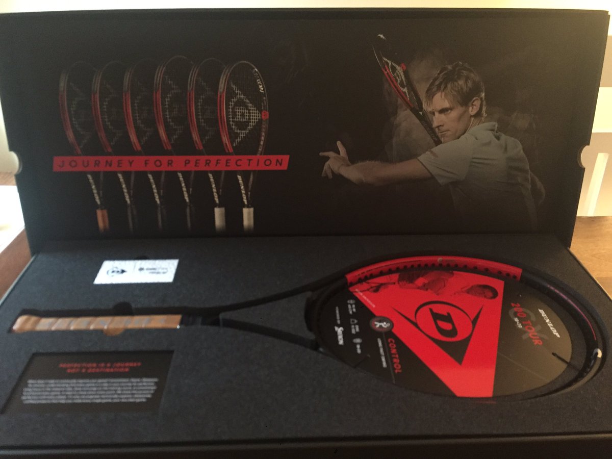 Thank you <a href="/dunloptennis/">Dunlop Tennis</a> for my limited edition boxed CX 200 Tour 18x20 racket #JourneyForPerfection 👍👊