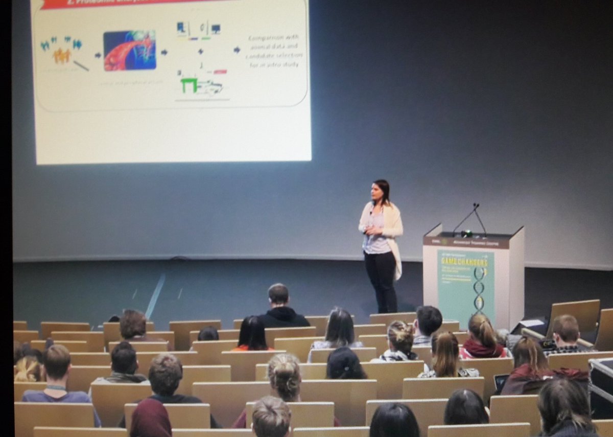 EMBLPhDSymp's tweet photo. Marika Mokou from The Biomedical Research foundation of the Academy of Athens (BRFAA): "Tissue proteomics unravel novel candidates associated with early atherosclerosis: An epigenetic perspective". 
#GameChangers #emblphdsymp #epigenetics #tissueproteomics https://t.co/sF1X8TMCaV