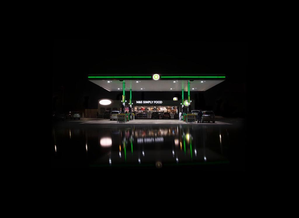 Jago's superb image of a petrol station as part of his Yr 10 twilight project  #beechencliffart #inspiringboys <a href="/BeechenCliff/">Beechen Cliff School</a>