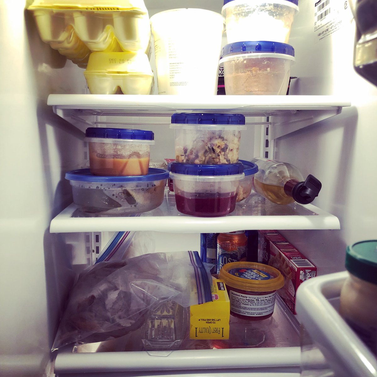 Last night I swore I was never eating again, yet this morning I’m standing here like:  #leftovers #turkeysammich