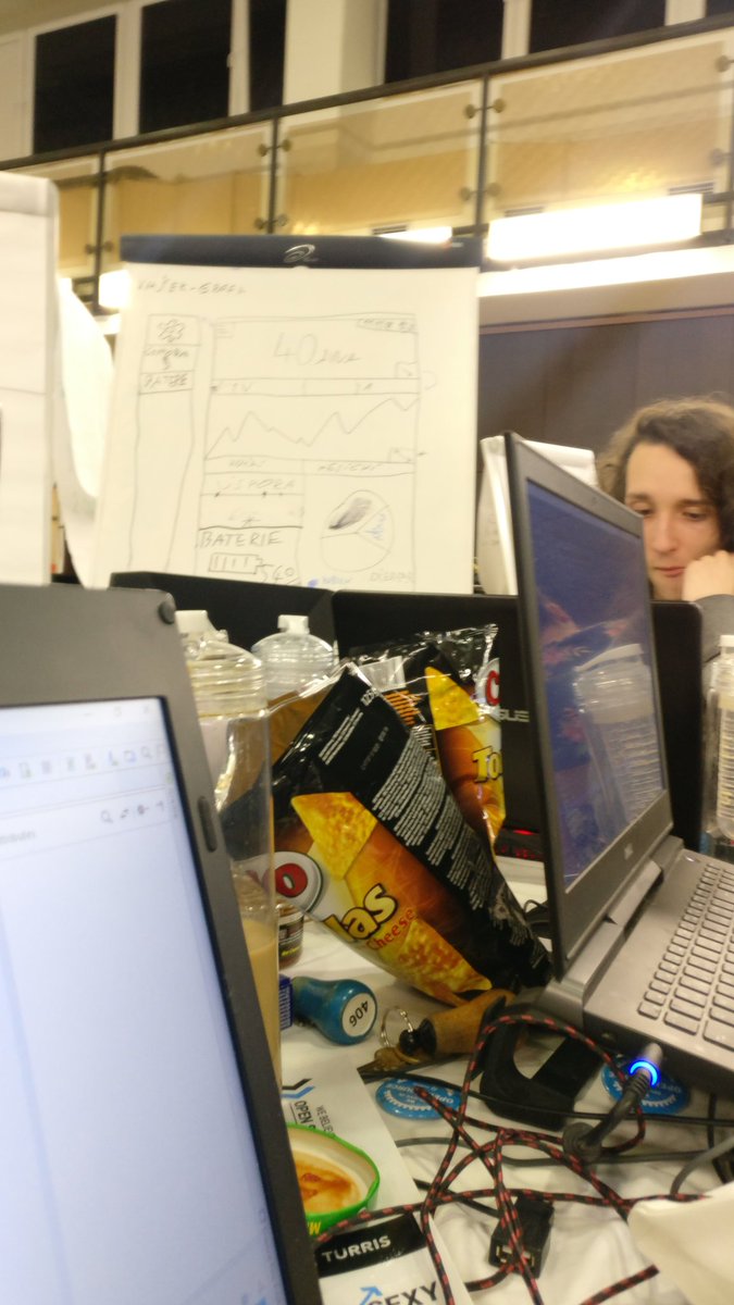 just_franta's tweet photo. Dev in progress. Good mood onboard #Juniorhack2018 https://t.co/vSU5RzQKh1