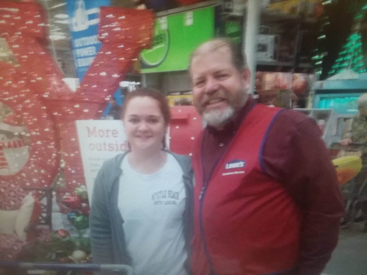 Denny4461's tweet photo. A wonderful surprise for this Black Friday shopper with Store Manager Eric Neatrour who won a $500 gift card through Lowe's if Altoona, PA. https://t.co/QmTE1yFm2N
