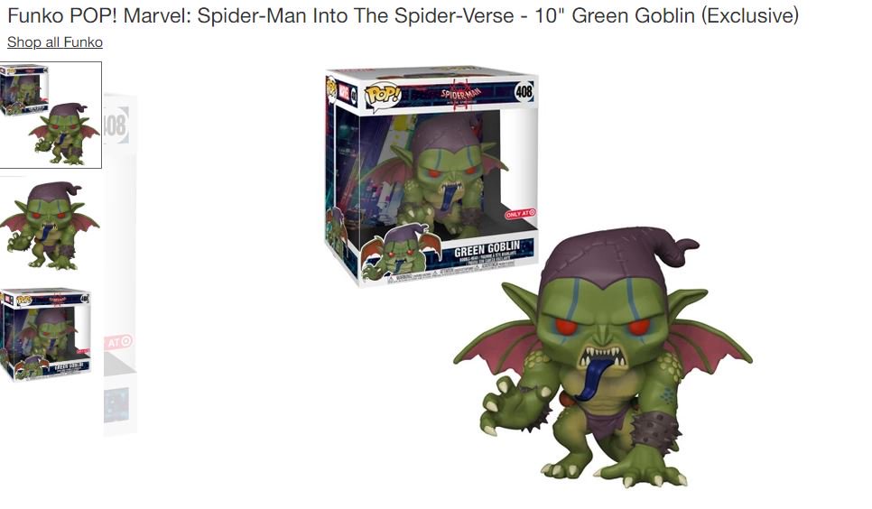 green goblin funko pop 10 inch