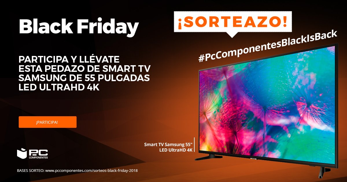 🚀SORTEO EXTRA🚀

Llévate esta pedazo de Smart TV Samsung de 55" UHD 4K!! Solo tienes que hacer 🔁+ COMENTAR con #PcComponentesBlackIsBack.

Go Go Go!!