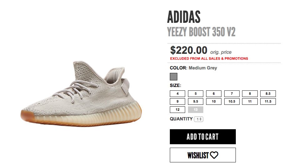 Sneakers Adidas Yeezy Boost 350 V2 Sesame Factory Avenue
