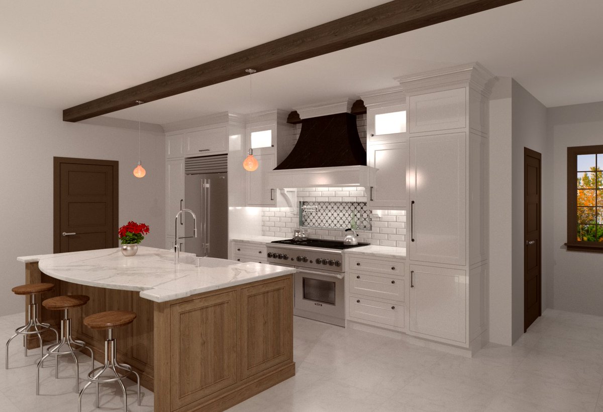 autokitchen's tweet photo. White traditional kitchen design with wooden island. Cabinetry by @WoodMode 
Schedule an Autokitchen demo today and find out all you can do.
#kitchendesignsoftware #kitchendesign #kitchencad https://t.co/9I2IteoBpo