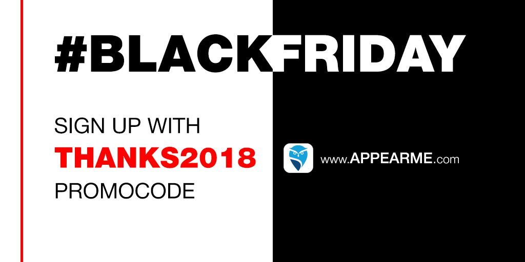 AppearMeApp's tweet photo. Black Friday 2018!
We offer the best deal for court coverage!
Register by Nov 23 and your first $75 Appearance Coverage will be FREE!
➡️ https://t.co/oTYrCKwIL8
#Blackfriday2018 #AppearanceAttorney #EntireCases #DepositionAttorney #ReferCase #PerDiemAttorney #CourtCoverage https://t.co/G1QJfoWqyt