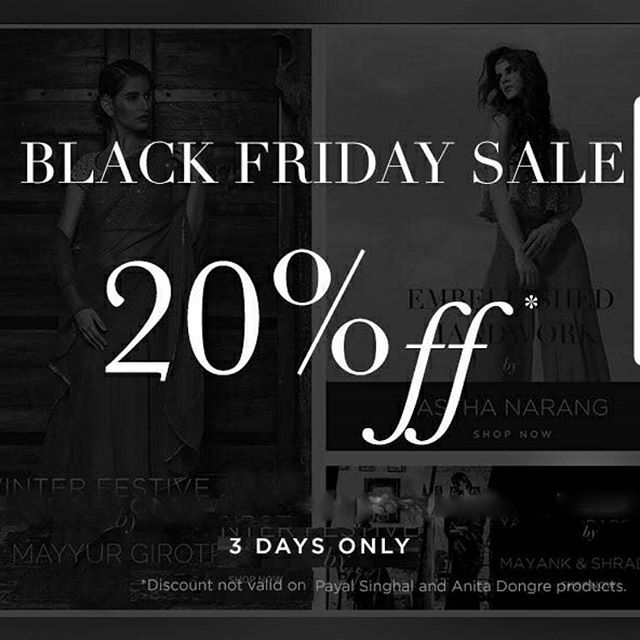 JivaCouture's tweet photo. Black Friday Sale - 3 Days Only! Get 20% off almost everything! 
https://t.co/RFkTrQggzT

#blackfriday #sale #shoponline #jiva #jivacouture #20off #indianfashion #indiandesigner #designer #designerfashion #fashion #couture #style #instaglam #instastyle #… https://t.co/2H6YIRr6MQ https://t.co/9zuDnyYwdi