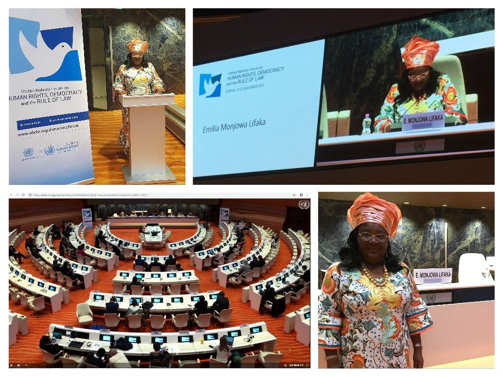 CPA_Secretariat's tweet photo. #Commonwealth Parliamentary Association @CPA_Secretariat Chair Hon. Emilia Lifaka MP (Cameroon) speaks about enhancing role of Commonwealth Parliaments &amp; Parliamentarians in international #HumanRights mechanisms @UNHumanRights @IPUparliament #DemocracyForum #ForumHRDem in Geneva https://t.co/Nf11lXyg0m