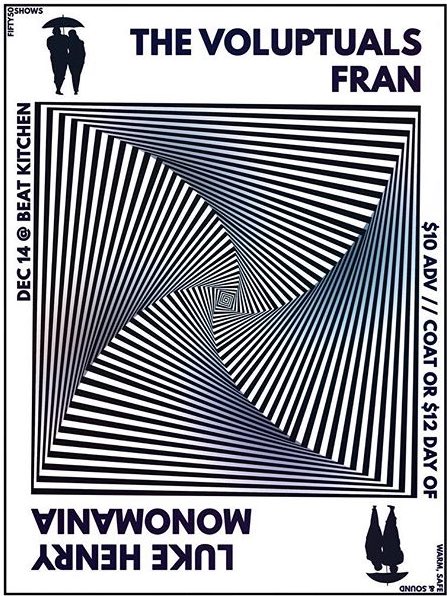 next show &amp; last one of 2018 which isn't a remarkable fact since time is a societal institution in which we all agree upon and nothing more. jk i don't kno that 100% but i kno this bill is str8 fire. bring a coat to keep those in need warm and get in for free!