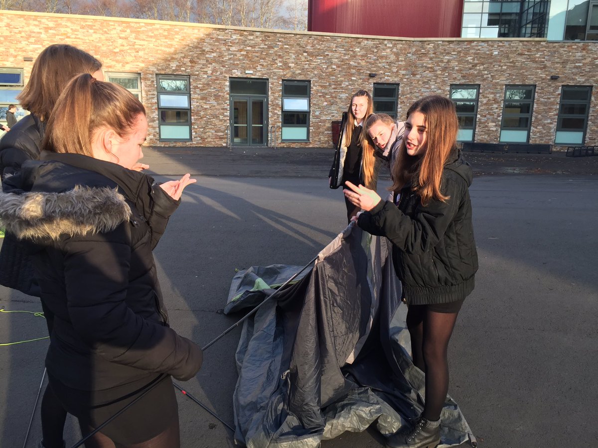 MarrDukeofEd's tweet photo. The S3 elective class were practicing putting up tents. Great effort! https://t.co/61ZH6Q5lwT