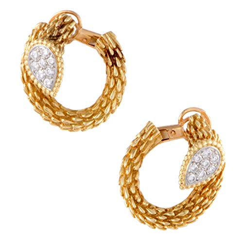 Brand New Beautiful Boucheron Toi et Moi Serpent Boheme 18K Yellow and White Gold Diamond Clip-On Earrings sanfranciscodiamonds.org/product/bouche… #Diamonds #Rings