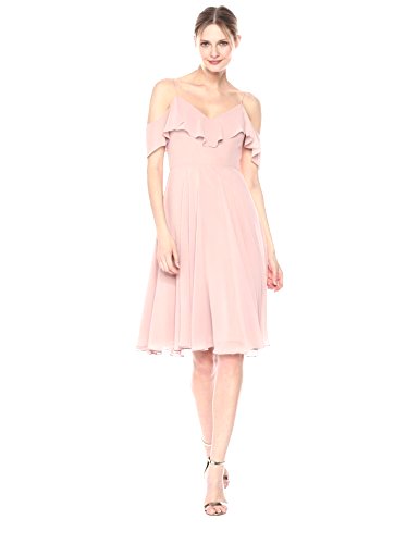 Remarkable Jenny Yoo Women’s Kelli Off The Shoulder Short Chiffon Dress, Whipped Apricot, 2 hottest-trends.com/product/jenny-… #StreetWear #Makeup #Fragrance #Shoes