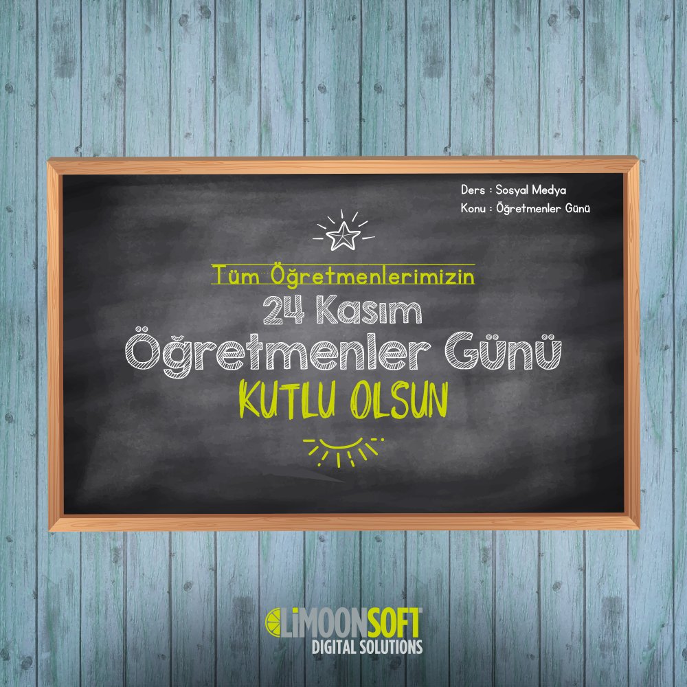 limoonsoft's tweet photo. ✨ Sizler geleceğimizin ışığı, gelecek nesillerin güç kaynağısınız. 
☺ Tüm öğretmenlerimizin ve öğretmen adaylarımızın öğretmenler günü kutlu olsun.
#limoonsoftburada #24kasim #24kasım #öğretmenlergünü #sosyalmedya #socialmedia #yazilim #tasarim #e��itim #öğretim #okulöncesi https://t.co/dST235DQZy