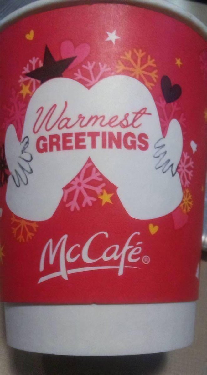 What a epic fail by the designer @McDonalds nothing spreads Christmas cheer like the spreading of bum cheeks on your cup! 

We wish you a merry Christmas and a happy new rear!   
#McDonalds #spreadchristmascheer #MerryChristmas 
More puns to follow 😂😂😂😂