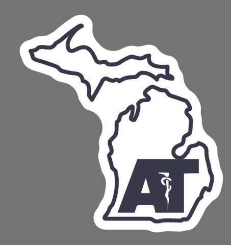 MichATSociety's tweet photo. Good Morning from Ford Field! Over the next two days, we will recognize those schools playing in the MHSAA Football Finals. Each school with a Licensed Athletic Trainer on staff will be wearing a helmet sticker during their game. #mhsaa #DriveForDetroit #AT4ALL https://t.co/W6QoXwwm4x