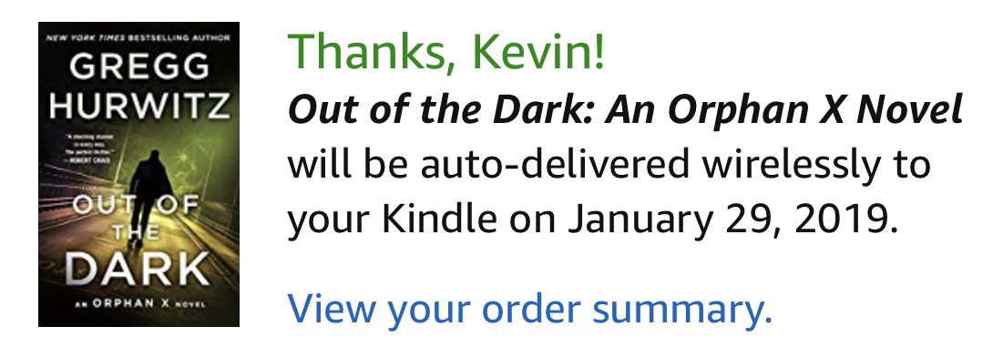 RadarKC's tweet photo. Yes!! Another amazing @GreggHurwitz book coming soon. #readthisguy https://t.co/OWKaPO9NRF