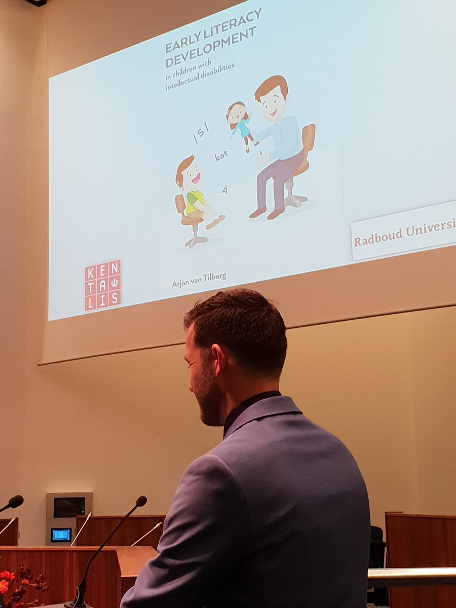 Stijn Deckers (@stijn_deckers) on Twitter photo Arjan van Tilborg verdedigde vanmiddag met succes zijn proefschrift over beginnende geletterdheid bij kinderen met een verstandelijke beperking (en bijkomende gehoorproblematiek) <a href="/Radboud_Uni/">Radboud University</a> <a href="/kentalis/">Koninklijke Kentalis</a> Arjan van Tilborg verdedigde vanmiddag met succes zijn proefschrift over beginnende geletterdheid bij kinderen met een verstandelijke beperking (en bijkomende gehoorproblematiek) <a href="/Radboud_Uni/">Radboud University</a> <a href="/kentalis/">Koninklijke Kentalis</a>