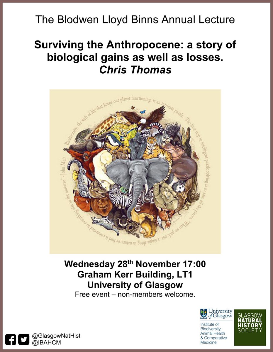 Despite being in the middle of a mass extinction, are we also gaining more new species than ever before? Our special BLB lecture is happening on Wednesday 28th November, 5pm. @GlasgowNatHist @IBAHCM All welcome! @GlasgowBotanic @GlasgowSciFest @Natures_Voice @BuglifeScotland