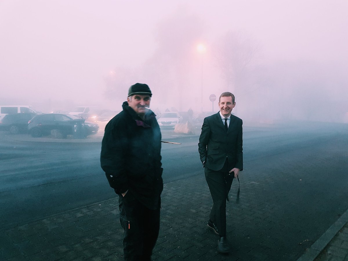 Suits in the mist en route to Frankfurt.