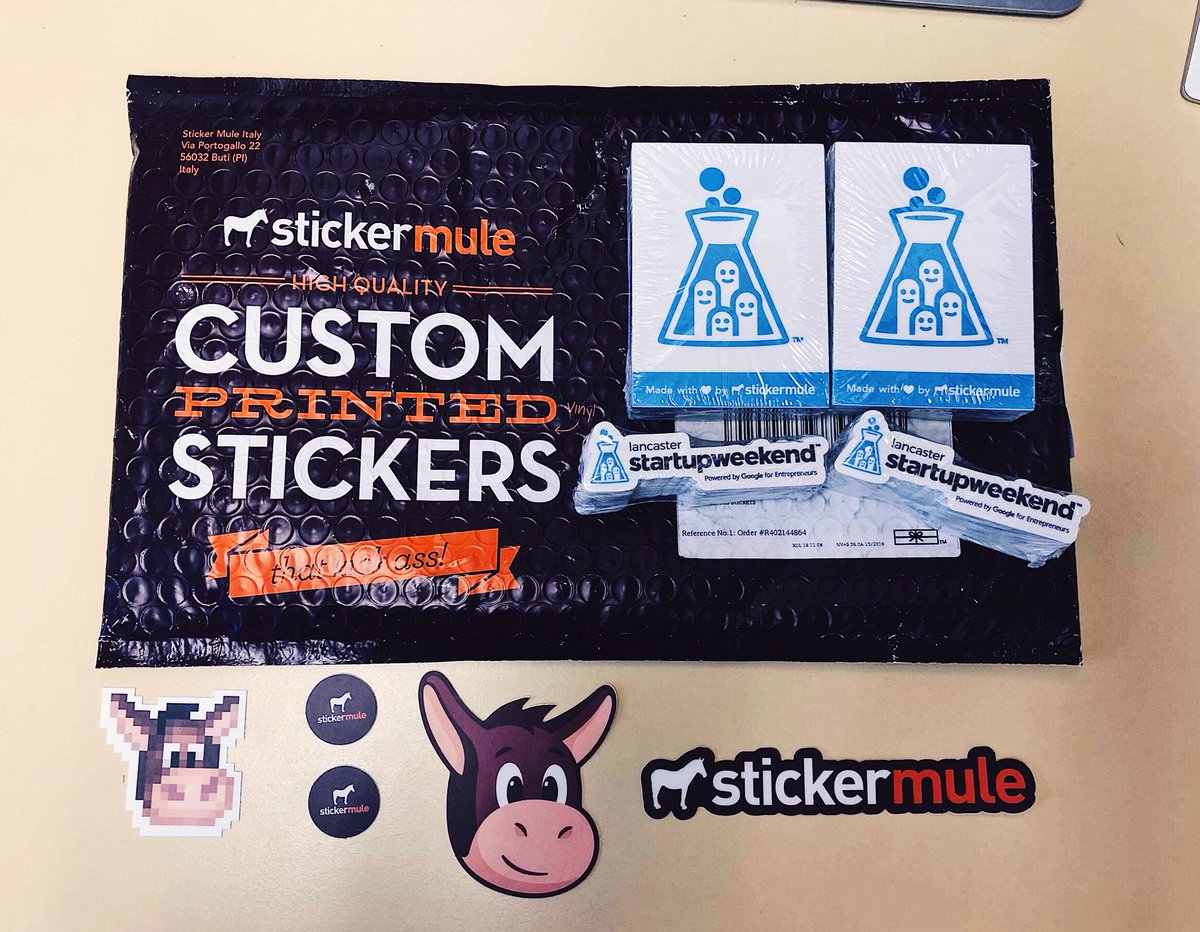SWLANUK's tweet photo. Huge thanks to @stickermule for sending over these amazing, custom-made stickers ready for #SWLAN18 next weekend!

Everyone’s gonna love them 🤩 

#StartupWeekend #SW https://t.co/glcbv4FIku