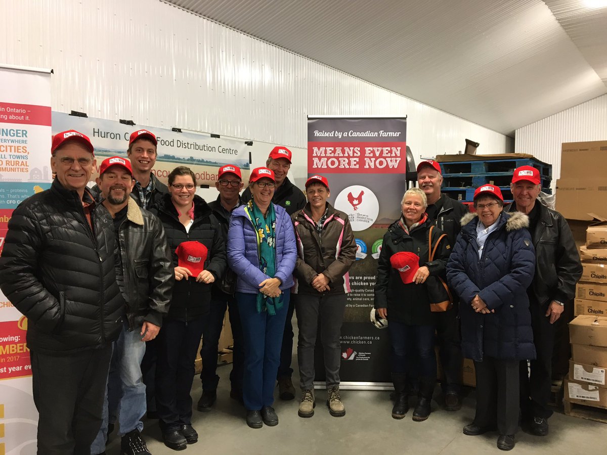 Huron county chicken farmers thanked for their donations at the Huron county food distribution center