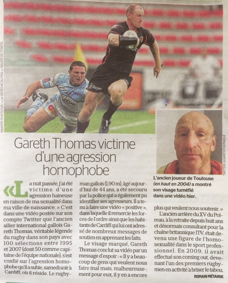 AgenceMSP's tweet photo. Media Sport Promotion soutient @gareththomas14 et félicite Jacques Brunel, l'équipe de France et la @FFRugby pour leur soutien et leur initiative, en faisant nouer aux joueurs du XV de France des lacets de chaussure arc-en-ciel face aux Fidji. Bon courage Gareth ! https://t.co/UuB3Is2LQY