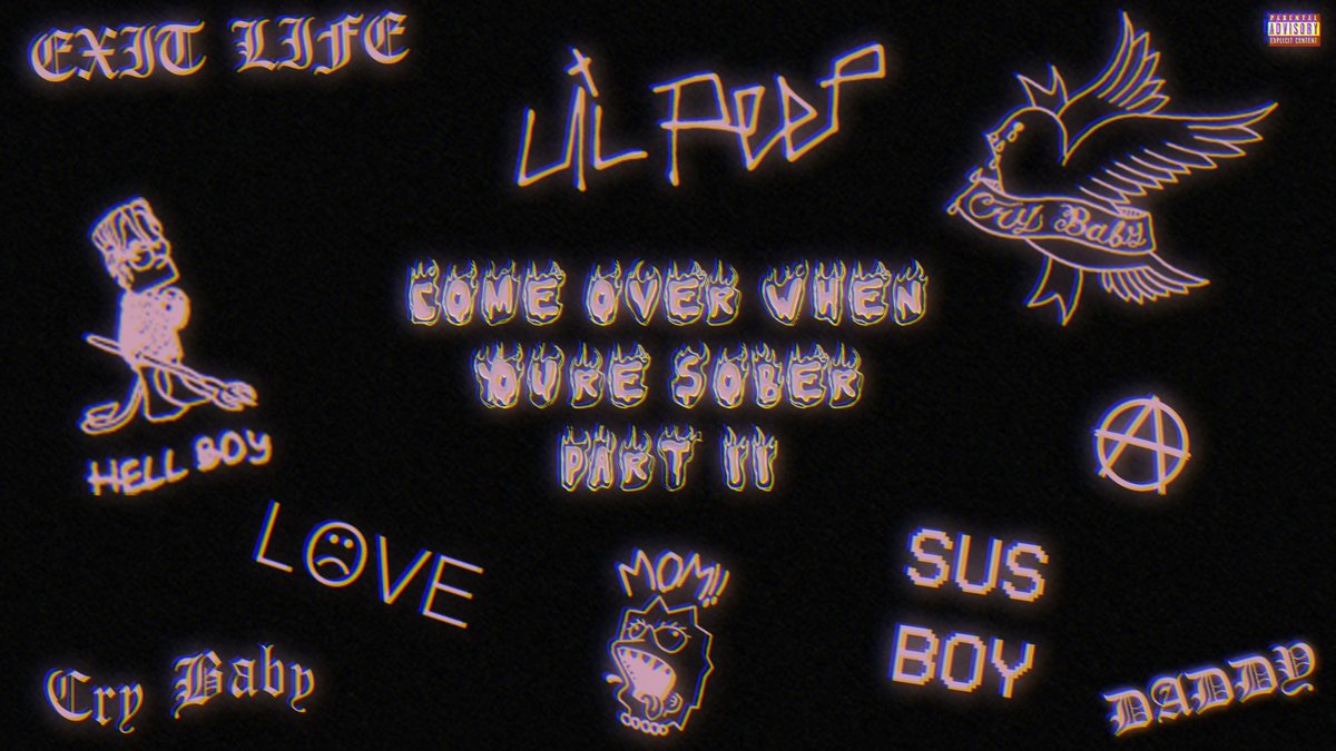 A collection of the top 44 lil peep pc wallpapers and backgrounds available...