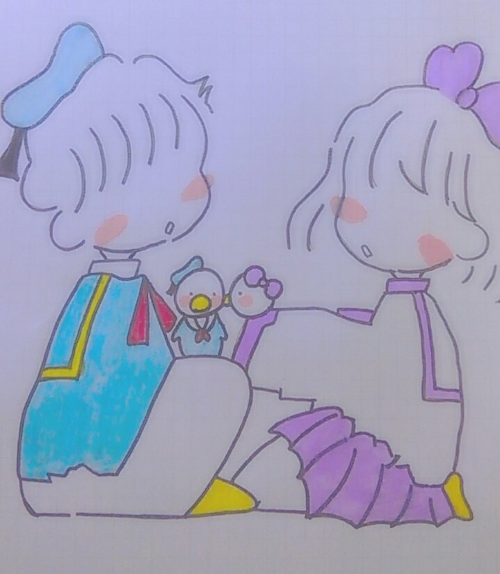 いちごみるく 書いた 下手だけど笑 ディズニー ディズニー擬人化 ドナルド デイジー イラスト 絵描きさんと繋がりたい T Co Pg7uugnb6z Twitter