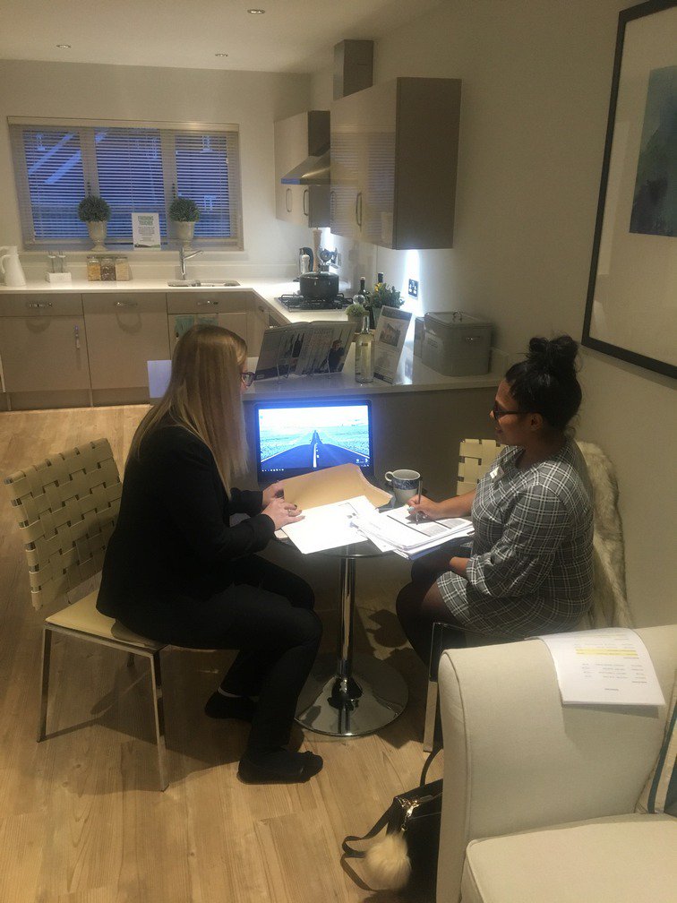 talbotslaw's tweet photo. The #Talbotsnewbuild roadshow continues - Amy and Elishia looking right at home at Persimmons Hanwell Chase showhome in Banbury.   #newbuild #conveyancing @PersimmonHomes @CalRHaynes https://t.co/Jeaun4CzoM