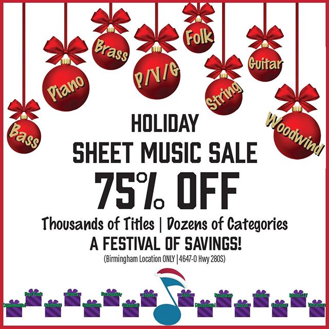 ArtsMusicShop_'s tweet photo. Our sheet music sale in BIRMINGHAM continues, but now it's an even bigger Festival of Savings...75% off!  #sheetmusic #musicgifts #75off #sheetmusicsale https://t.co/lpLBKxHlSz