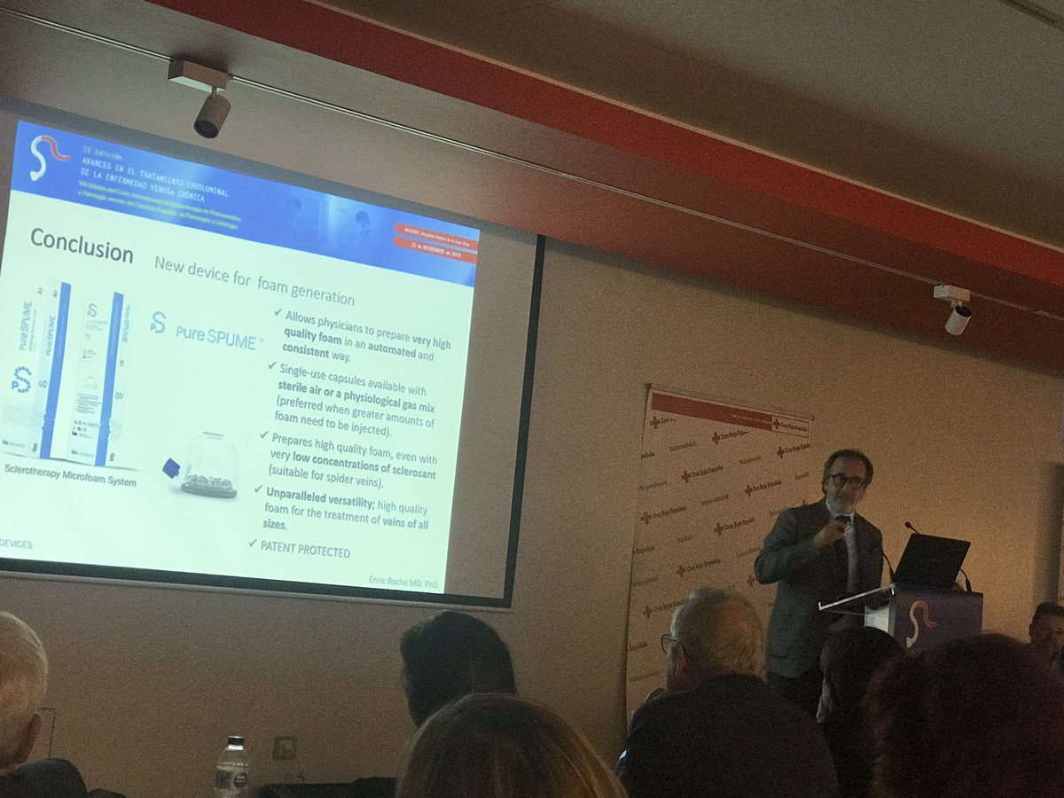 Muy interesante el dispositivo #PureSpume de <a href="/VBDevices/">VB Devices</a> presentado por su impulsor el Dr. <a href="/enricroche/">enric roche</a> en el Curso de Fleboesclerosis 2018.