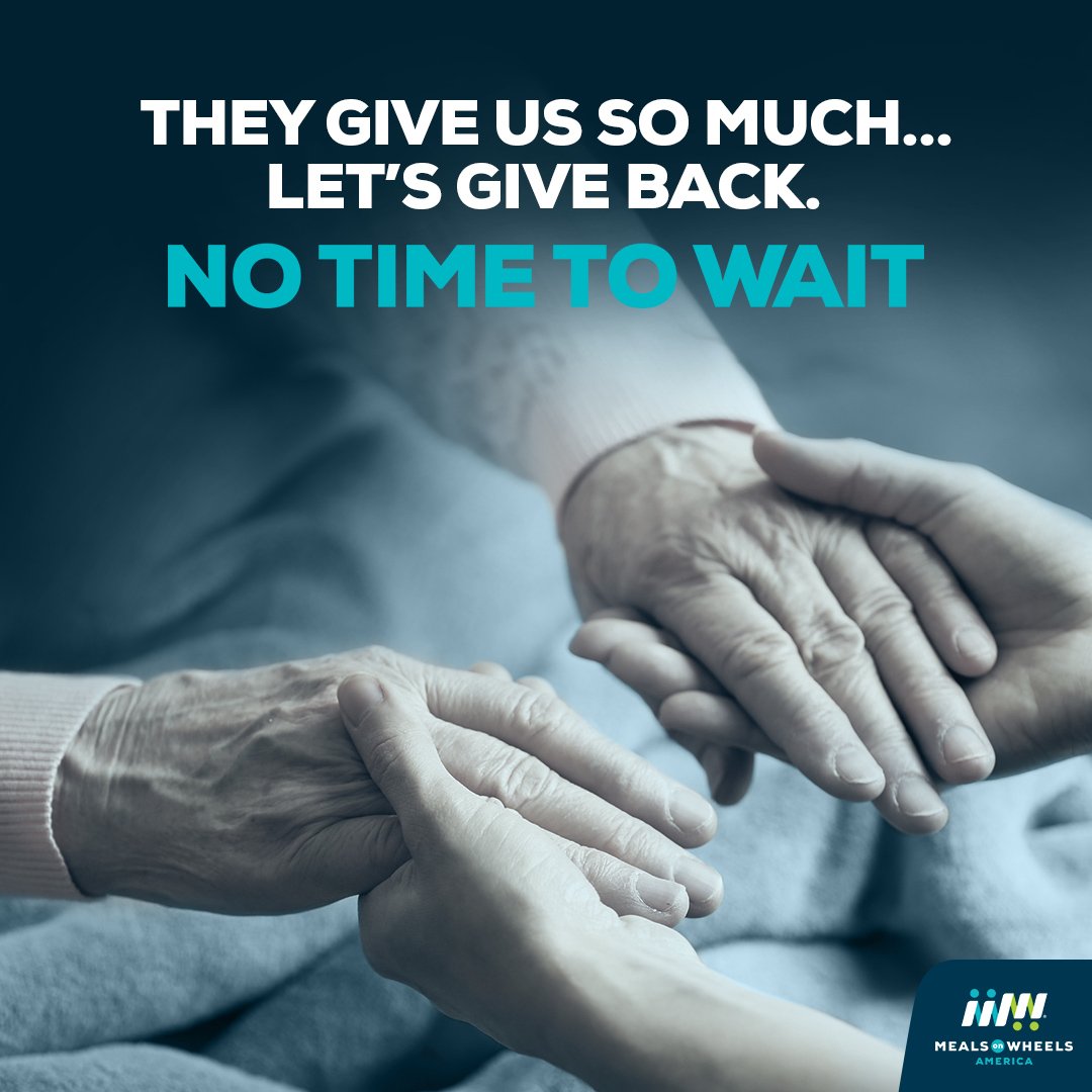 _MealsOnWheels's tweet image. Would you tell your loved ones to wait if they needed you? Nearly 19 million seniors currently live at or near poverty. Every day, they wait for crucial services and nutrition. Help #MealsOnWheels be there for them and eliminate the stress of waiting. bit.ly/2PAgZeS