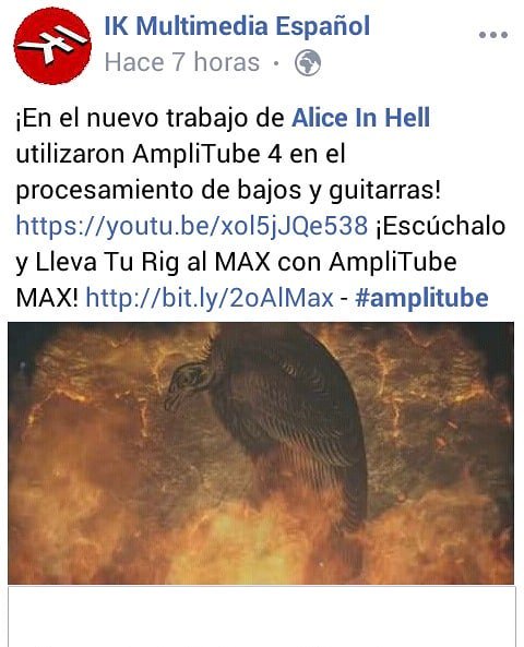 HellFamily's tweet image. #AliceInHell… Si es #AmpliTube4 de #IKMultimedia… Entonces sin duda hablamos de lo MEJOR
➡ mtr.cool/jhxlhns 
#HellFamily #HellIsHere #Metal #Rock #MetaldeVenezuela #RockNacional #RockVenezolano